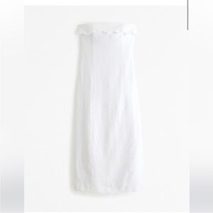 Abercrombie & Fitch White Strapless Dress